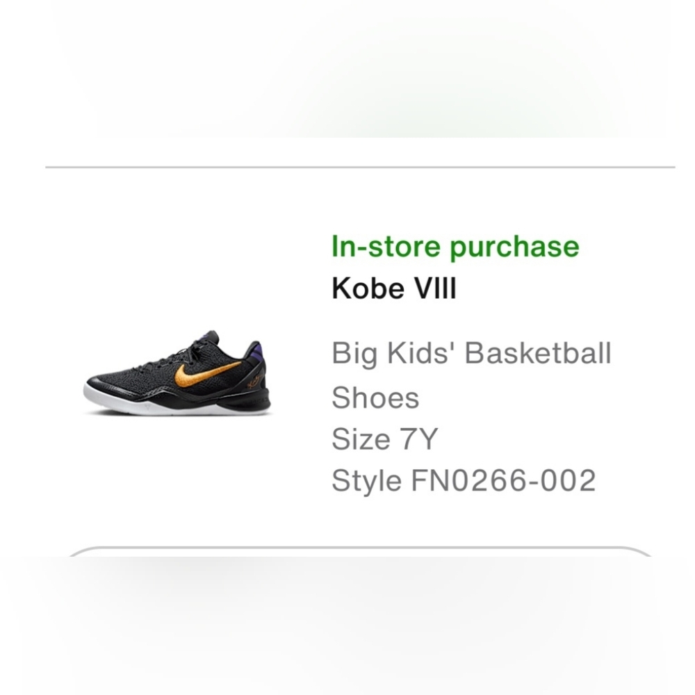Nike Kobe VIII Black and Orange Kids' Shoes